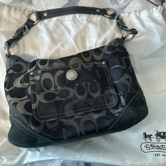 Coach Black Monogram Purse - Picture 2 of 7